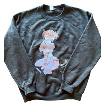 Anime Japanese Waifu Black Graphic Sweatshirt - $18.80