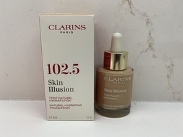 Clarins Skin Illusion Natural Hydrating Foundation #102.5 Porcelain NIB ... - £26.23 GBP