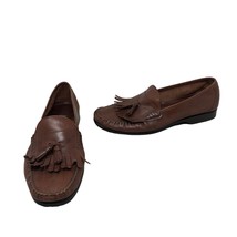 Bally Mens Caramel Brown Leather Tassel Loafers  Slip On Shoes 10.5 M - £47.47 GBP
