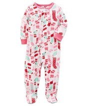 Carter's Baby Girls 1-Piece Footed Fleece Pajamas /4T/ Christmas Stockings - $8.41