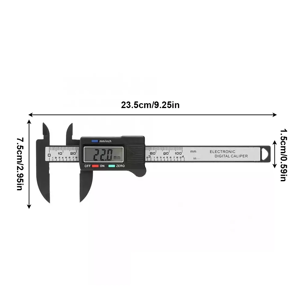 Digital Caliper Portable Electronic Vernier Caliper 100mm Calliper Micrometer Di - £128.96 GBP