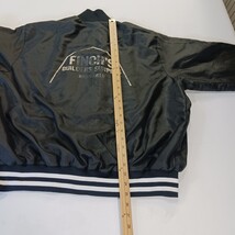 Vintage Hi-Style Athletic Wear FINCH'S BUILDER Men's XL Black Nylon Jacket Coat image 11