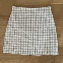 Brandy Melville Cara Skirt Blue White Plaid XS/Small - $19.34