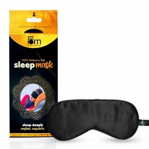 Friends of Meditation Super Smooth Black Sleep Mask, 100% Mulberry Silk Eye Mask - £14.78 GBP