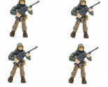 Mega Bloks Construx Call of Duty Anti-Tank Gun WWII Sniper Figure Lot x4... - £15.68 GBP