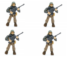 Mega Bloks Construx Call of Duty Anti-Tank Gun WWII Sniper Figure Lot x4... - £15.46 GBP