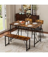 4-Piece Dining Set: Table &amp; Bench w/2 Chairs - $273.39 CAD