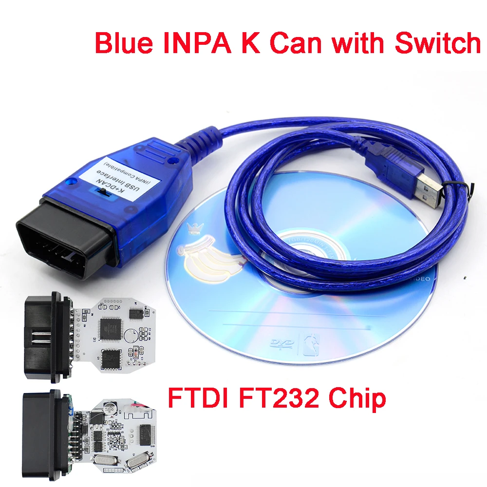 Obd 2 Usb Cables For Inpa For K+Dcan Usb Interface Diagnostic Tool For Inpa K+ - £85.65 GBP