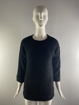 NWT Love Fire  Womens 3/4 Sleeve Knit Crew Pullover Sweater Black Size S - £8.87 GBP