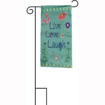 12x18 Live Love Laugh Sleeved w/ Garden Stand 12&quot;x18&quot; Flag - £15.09 GBP