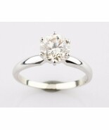 1.19 Carat Round Diamond 14k White Gold Solitaire Engagement Ring Size 5.25 - $10,083.41 CAD