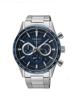 Seiko Men's Essentials Quartz Chronograph Watch SSB445 Blue Dial - $361.35