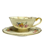 Antique Royal Bayreuth Bavaria Demitasse Tea Cup &amp; Saucer Gold Floral Fl... - $57.73 CAD