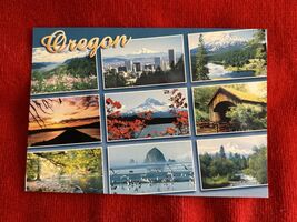 Oregon Postcard Beautiful Oregon in 9 separate small photos NEW Unposted - $3.99
