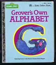 ORIGINAL Vintage 1978 Sesame Street Grover&#39;s Own Alphabet Golden Book   - £11.86 GBP