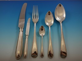 Beaded by A Dragstad Danish Sterling Silver Flatware Set for 10 Service 64 Pcs - £4,472.04 GBP