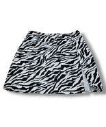 Motel Skirt Size XS W24&quot; Waist Zebra Pelmet Skirt Denim Jean Skirt Anima... - £24.92 GBP