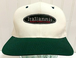 Vintage ITALIANNI’S Pasta Pizza &amp; Vino Souvenir Ball Cap Adjustable Base... - £19.40 GBP