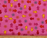 Flannel Fish Goldfish Flowers on Pink Kids Cotton Flannel Fabric Print D... - £7.11 GBP