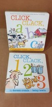 (Bundle 2 Books) Click, Clack, 123, + Click, Clack ABC Hardcover - £10.25 GBP