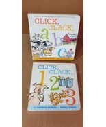 (Bundle 2 Books) Click, Clack, 123, + Click, Clack ABC Hardcover - £10.45 GBP