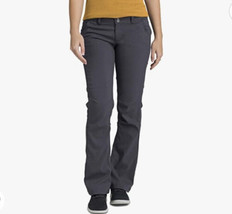 prAna Womens Halle Straight Pants 4 Tall Relaxed Fit Convertible Length Coal - £35.71 GBP