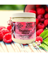 Whipped Body Butter | Raspberry + Vanilla | 8 oz Jar | Vegan | Shea + Cocoa - £19.88 GBP