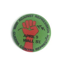 Vintage War Against Repression Guerra Contra Represion Pinback Button Pr... - £14.48 GBP