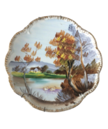 Ucagco Ceramics Japan Handpainted Plate Farmhouse Cottage Swans Wall Han... - £7.55 GBP
