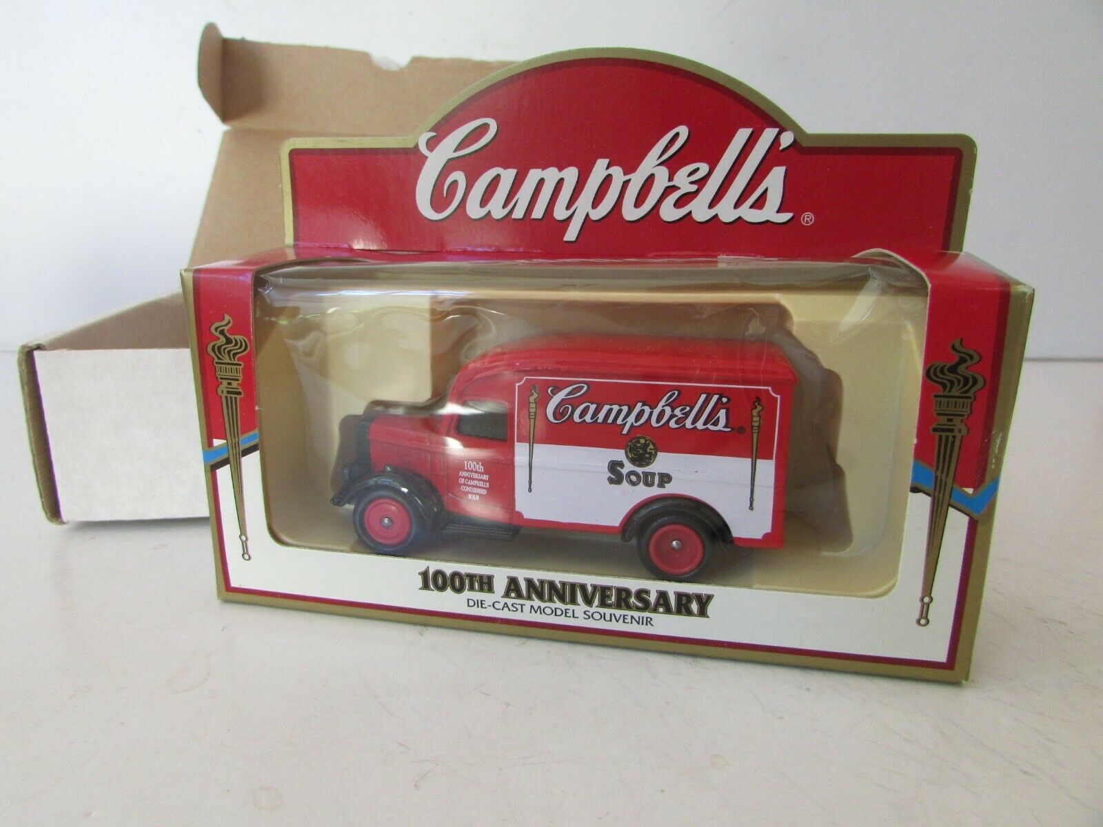 LLEDO DIECAST CAMPBELLS SOUP RED WHITE DELIVERY TRUCK 100TH ANNIV  NIB H2 - $3.70
