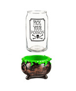 Pick Your Poison 3BRS001 Cocktail Beer Glass 14 oz Bubbling Cauldron Stand - $490.07 MXN