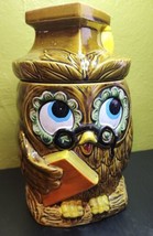 Vintage 1970s Wise Scholarly Owl Ceramic Cookie Jar Made in Japan EUC - £55.07 GBP