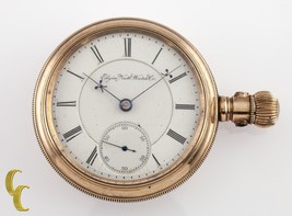 Elgin Antique Open Face Gold Filled Pocket Watch Gr 27 Size 18 15 Jewel - £817.18 GBP