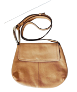 Vince Camuto Hilry Leather Crossbody Toffee Handbag Fold Over Snap Magnetic - $579.09 MXN