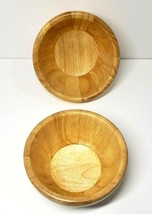 2-Natural Wood 5 7/8&quot; Salad Bowls - £15.34 GBP