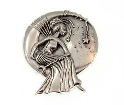 Handcrafted Solid 925 Sterling Silver Moon Queen Fairy Pendant by Peter Stone - £39.12 GBP