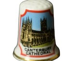 Church of England Canterbury Cathedral Bone China Souvenir Thimble Colle... - $8.42