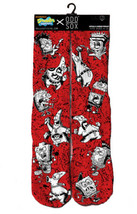 Odd Sox Punk Rock Sponge Bob and Patrick Red Black Crew Sock OSHOL15SBPR... - £7.98 GBP