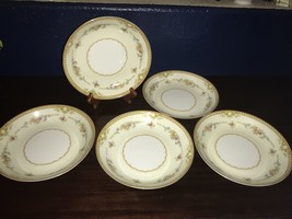 Lot Of 5 Royal Derby, Salad Bowls, 7.5” W, Floral, Gold Trim, Made In Japan - £17.88 GBP