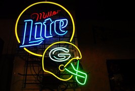 New Miller Light Green Bay Packers Beer Neon Light Sign 24"x20"  - $249.99