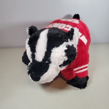 Wisconsin Badgers Bucky Badger Mascot Pillow Pet NCAA Soft Plush Large 18 Inch - £10.19 GBP