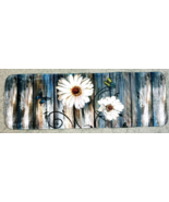 Rustic Daisy and Butterfly Kitchen Or Bath Mat Rug 16&quot;L x 47&quot;W Never Used - $24.99