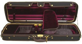 SKY Luxury Euro-Style 4/4 Full Size Violin Case Oblong Black/Maroon - $149.99