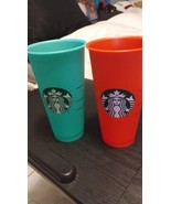 Starbucks Mermaid Siren Logo Reusable Cold Cup Tumbler 24oz No Lid/Straw... - £7.73 GBP