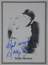 Solly Hemus Rare Signed 3.5x4.5 Photo Card Baseball St. Louis Cardinals - £11.83 GBP