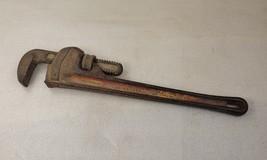 Vintage Ridgid 18&quot; Heavy Duty Cast Iron Adjustable Pipe Wrench Made in USA - £15.65 GBP