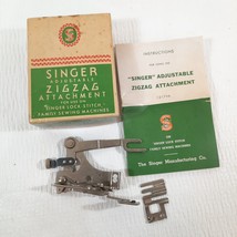 Vintage SINGER ZIGZAG ATTACHMENT 121706 for lock-stitch sewing machine w/ manual - £45.42 GBP