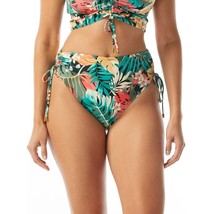 Coco Reef Bikini Bottom Inspire Shirred High Waist Passion Flower Tropical S - £11.39 GBP