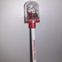 Vintage 80s Christmas Santa Claus Snow Globe Pencil UNUSED - £7.45 GBP