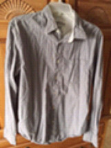 Aeropostale Men’s Grey Striped Shirt Long Sleeve Size Medium Aeropostale - £29.56 GBP